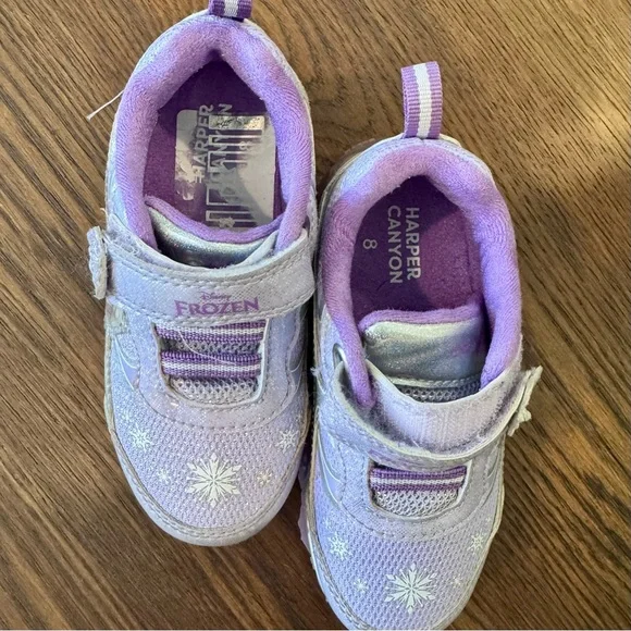 Harper Canyon Frozen Kids' Purple Light Up Sneakers - Picture 3 of 6
